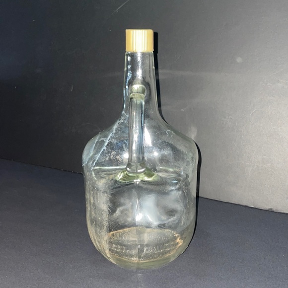 Half Gallon Glass Liquor Bottle Jug Handle Vintage Decanter Home Decor - Picture 3 of 10